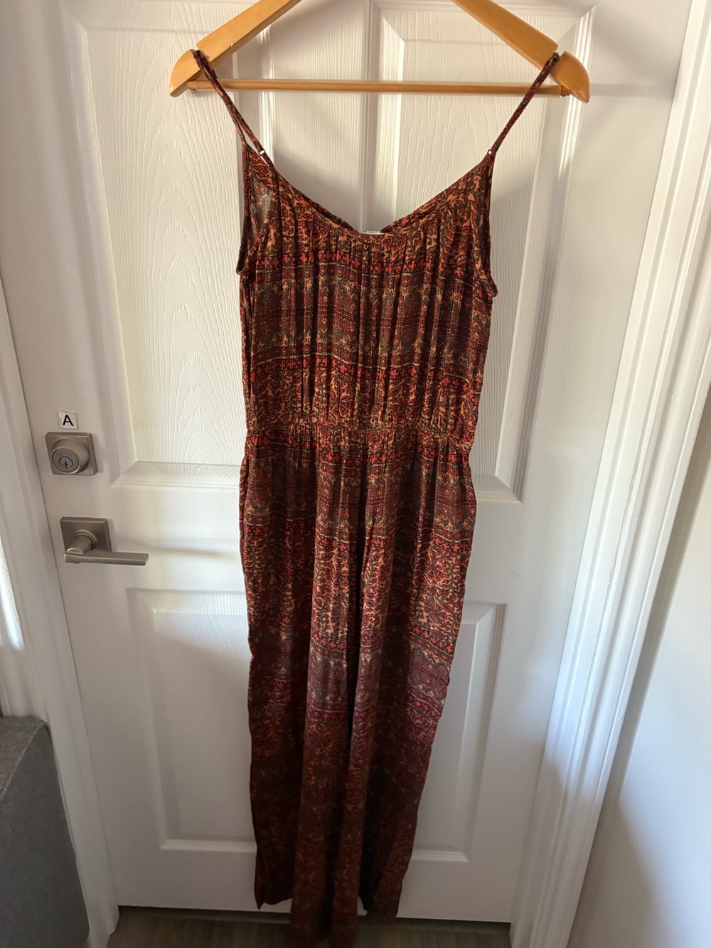 NWT American Eagle Boho Sequin Wide-Leg Jumpsuit Print Romper Size M - Picture 2 of 6